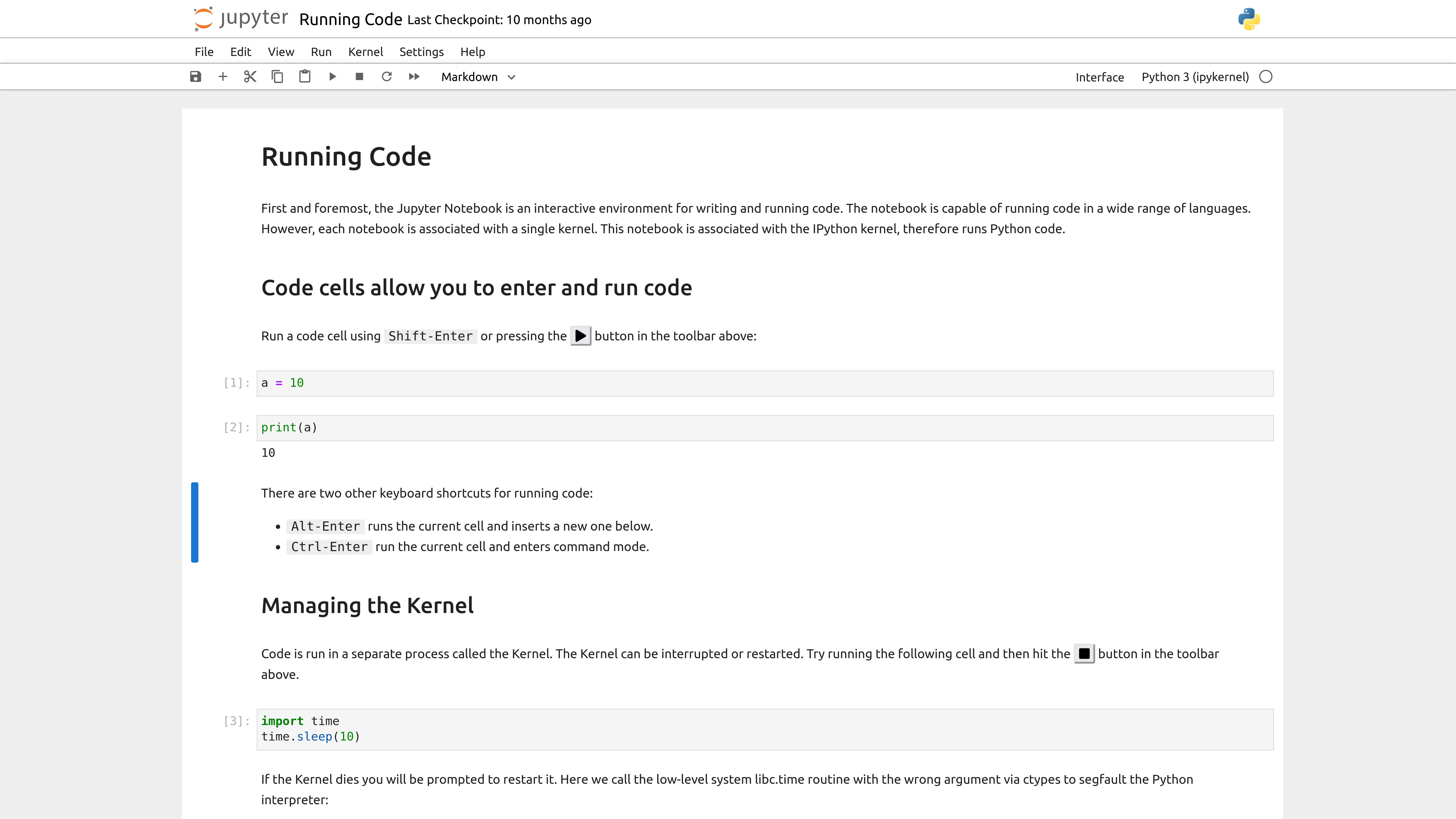 Jupyter notebook example Jupyter notebook example